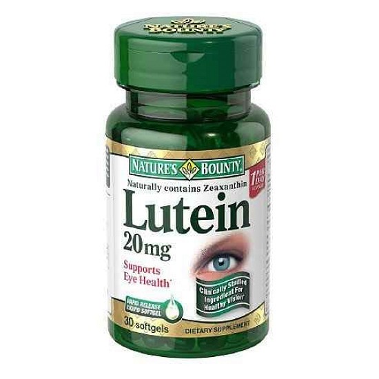 Viên uống Hỗ Trợ Tăng Cường Thị Lực Nature’s Bounty Lutein 20mg (30 Viên)