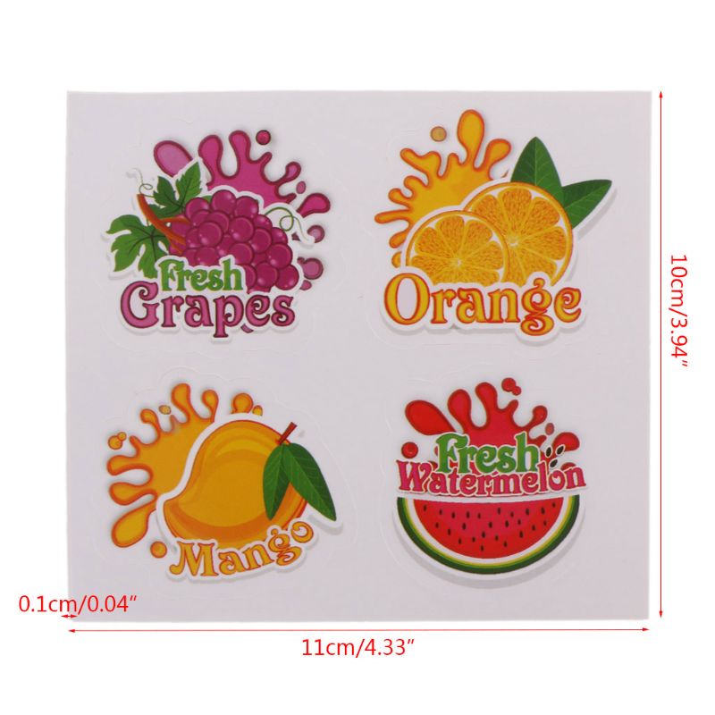Sticker Dán Trang Trí Sổ Tay Chống Nước Hình Trái Cây Graffiti