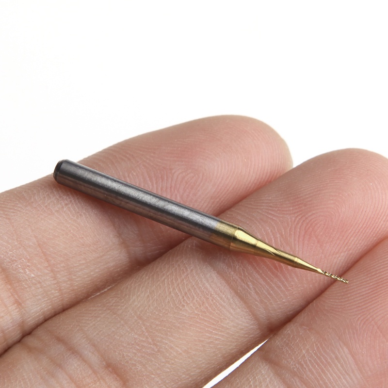 Set 10 Mũi Khoan Cắt CNC Phủ Titan 3.175x0.5mm Chuyên Dụng