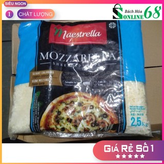 [Mozzarella] 2.5 KG PHÔ MAI SỢI MOZZARELLA NHẬP KHẨU PHÁP