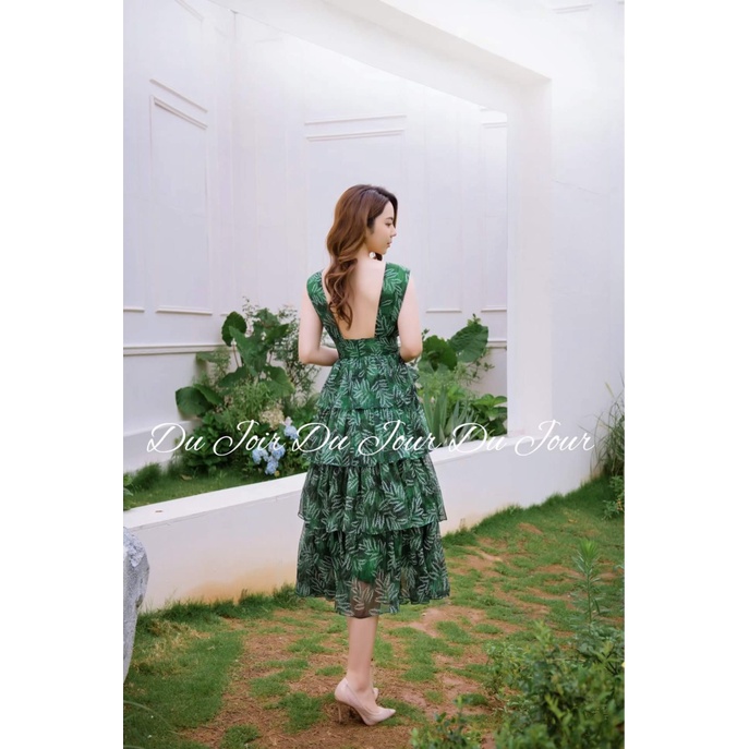 [ STYLE ANH QUỐC- HÀN QUỐC ] ĐẦM VOAN XANH TÀ NHIỀU TẦNG/ CỔ TIM, FORM CỰC ĐẸP, MẶC CỰC SANG TRỌNG, QUÝ PHÁI UP