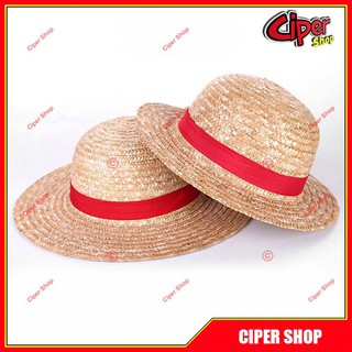 Mũ, nón mũ rơm cosplay luffy - mẫu 2 - nón luffy, mũ luffy