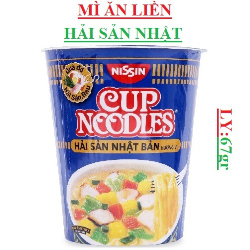Lố 10 cốc mì ly Cup Noodles Nissin hải sản nhật bản, Thái Tôm yum, cua sốt cay, sườn chanh thái