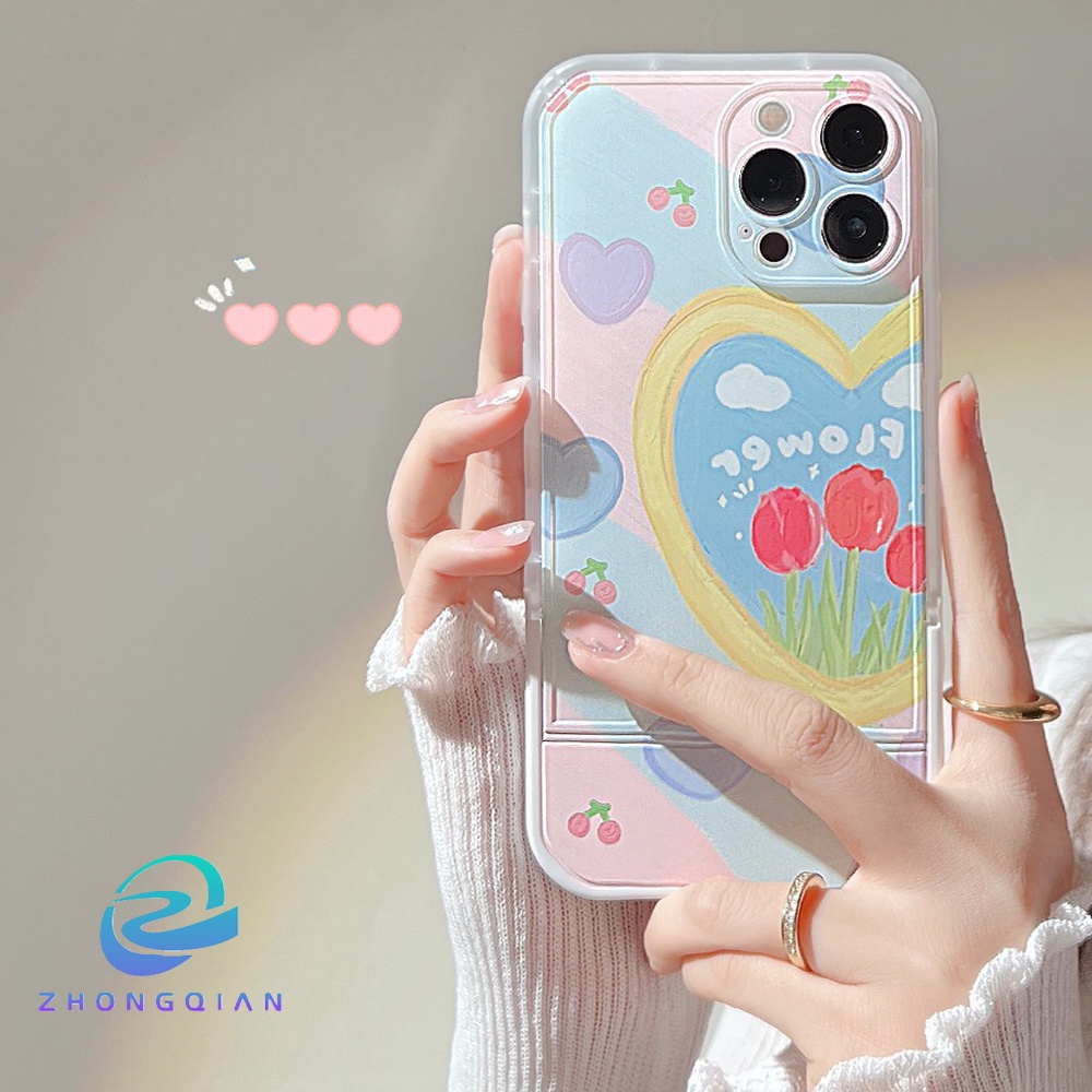 Ốp Điện Thoại Dẻo Họa Tiết Trái Tim Dễ Thương Chống Sốc Cho iPhone 13 12 11 Pro XS Max X XR 7 8 plus