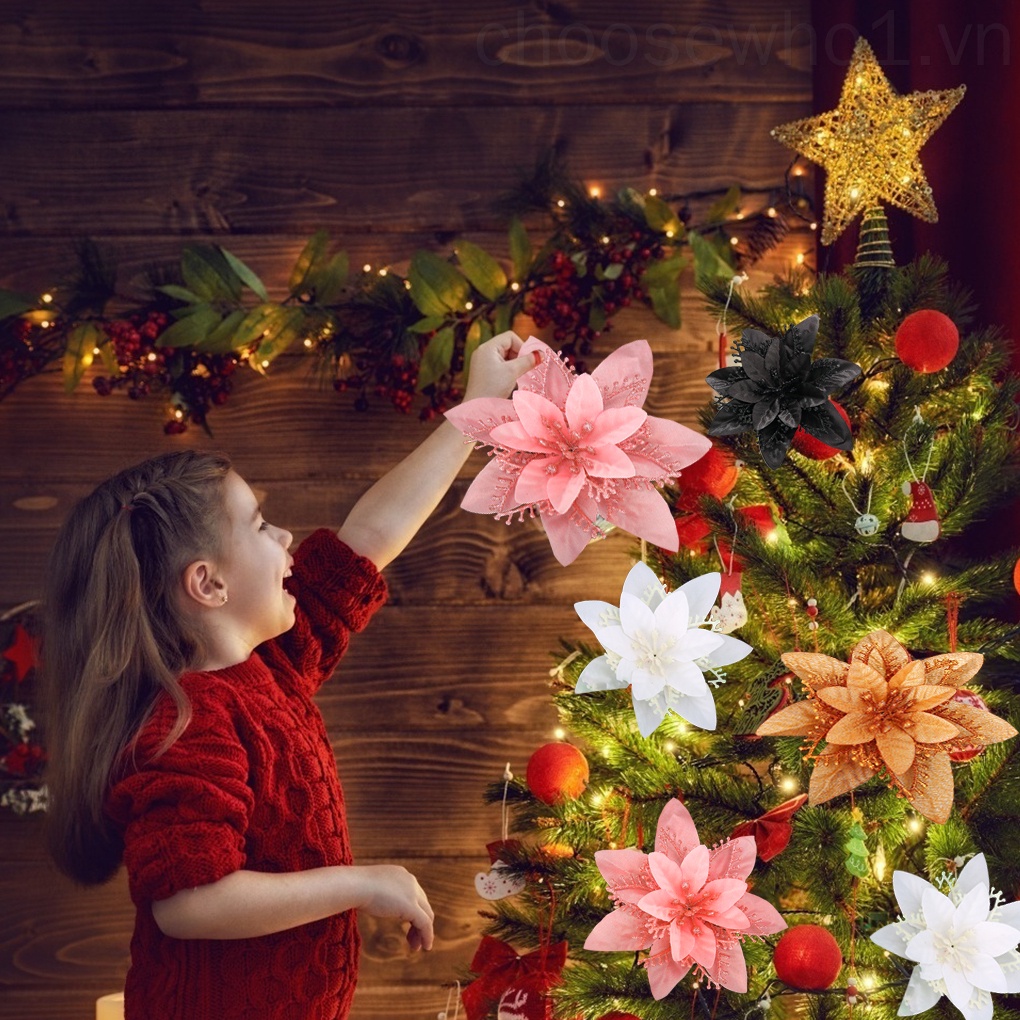 Hoa giả bằng PE dùng trang trí giáng sinh