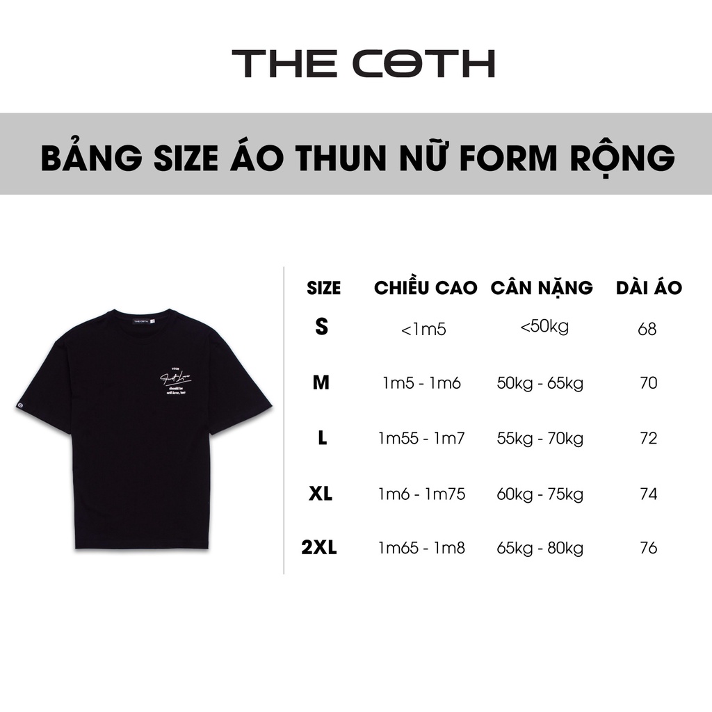 Áo Thun Nữ Form Rộng đẹp In chữ First Love cực đẹp , chất liệu Cotton cao cấp mặc rất mát mẻ Thương hiệu The Coth