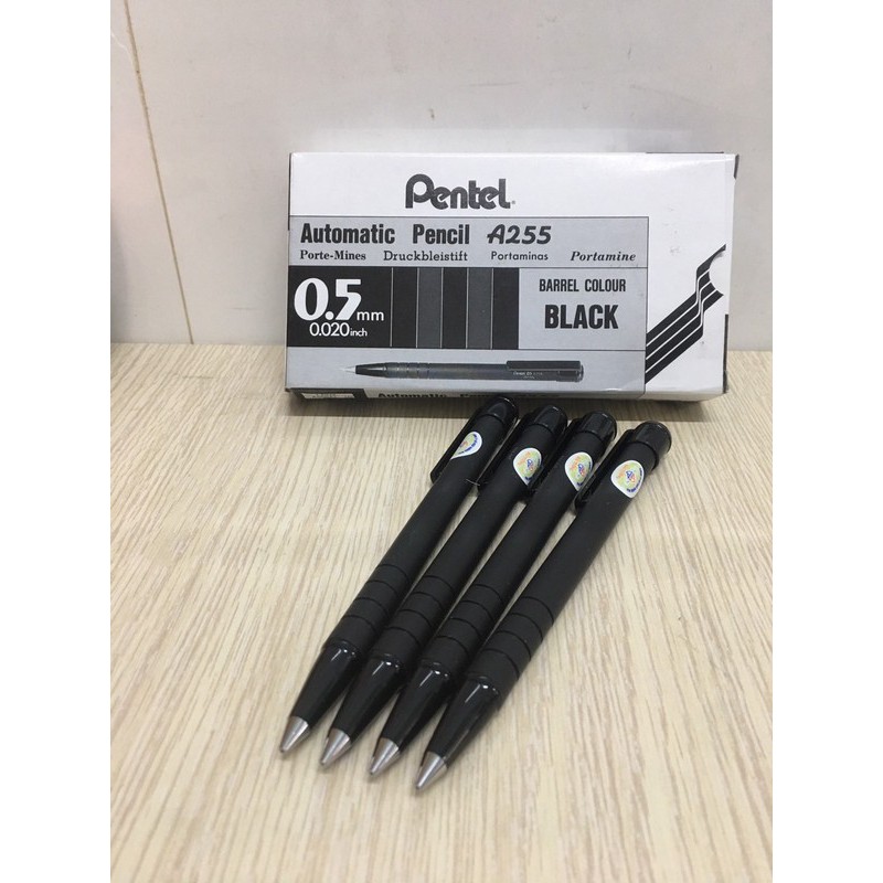 Bút chì bấm 1 cây loại tốt Pentel A255 chất liệu nhựa tốt, bền, khó gãy