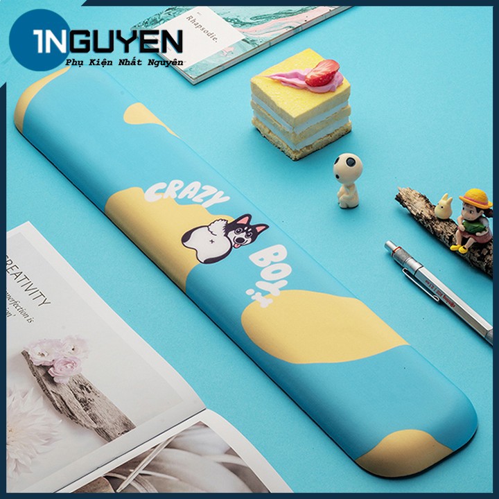 Thanh Kê Tay Gõ Bàn Phím Đệm Silicon Hình Mông Cún Corgi