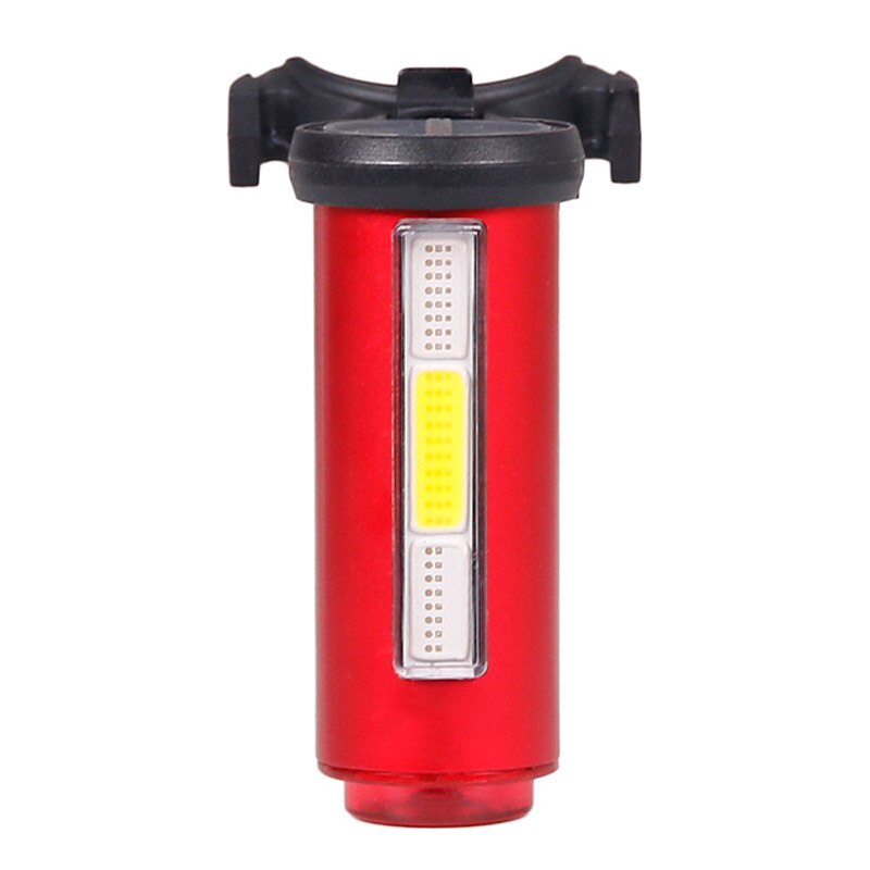 Ánh sáng đuôi xe môtô đen, màu 3D Trên 1 Màu dẫn tia sáng CB, đèn giao động trang hình động Black New Bicycle Tail Light 3 Colors In 1 Lamp Led COB Visual Warning Bike Rear Lantern IPX5 900aah Rechargeable