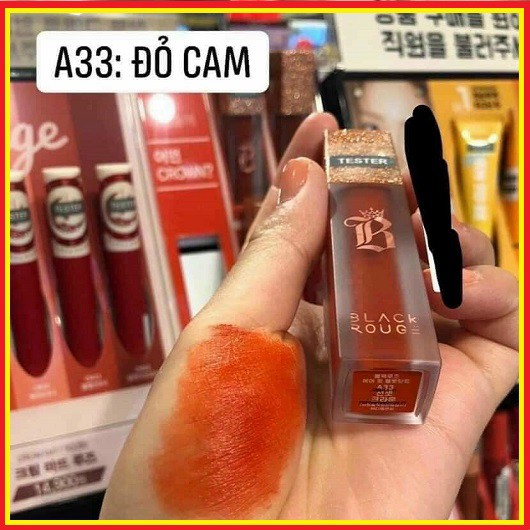 Son Black Rouge Ver 7 A33 Màu Đỏ Cam ⚡️𝐌𝐢𝐞̂̃𝐧 𝐏𝐡𝐢́ 𝐒𝐡𝐢𝐩⚡️ Hàng Handmade Không Chì