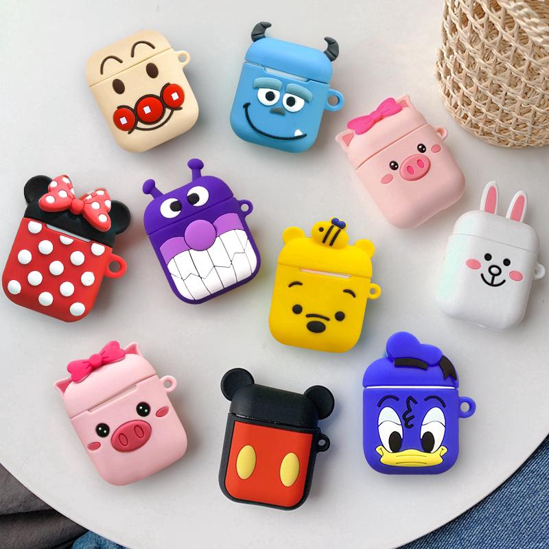Vỏ bọc silicone kiểu dáng hoạt hình Mickey dành cho hộp sạc tai nghe AirPod 1 2