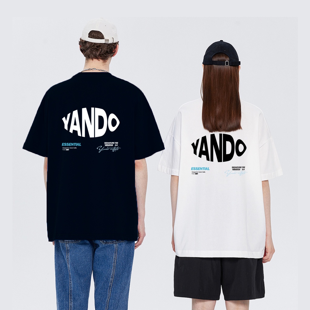 Áo Thun Tay Lỡ Nam Nữ Form Rộng YANDO OUTFITS HGA03 Cotton 2 Chiều
