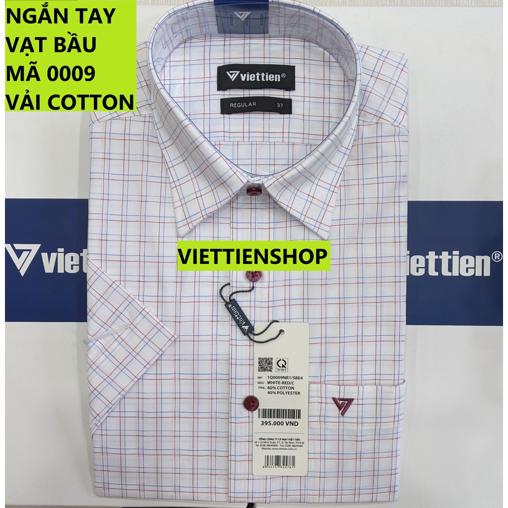 (0009 CRS) ÁO SƠ MI VIỆT TIẾN NGẮN TAY CA RÔ