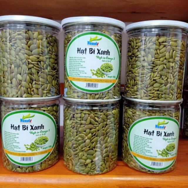 500g Hạt bí tách vỏ , sấy giòn, NGUYÊN VỊ,ăn liền Nunuts, ăn vặt mẹ bầu cực ngon.