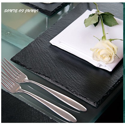 ĐĨA / DĨA ĐÁ ĐEN THIÊN NHIÊN, đựng món ăn Âu sang trọng, Phụ kiện trang trí, chụp ảnh siêu đẹp,siêu sang