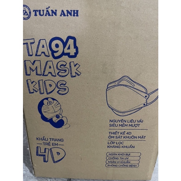 khẩu trang trẻ em kf94, mix màu mix hình , thùng  300 cái và thùng 600 cai.