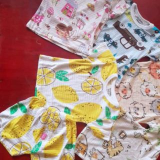 Bộ cotton sợi tre siêu mát cho bé