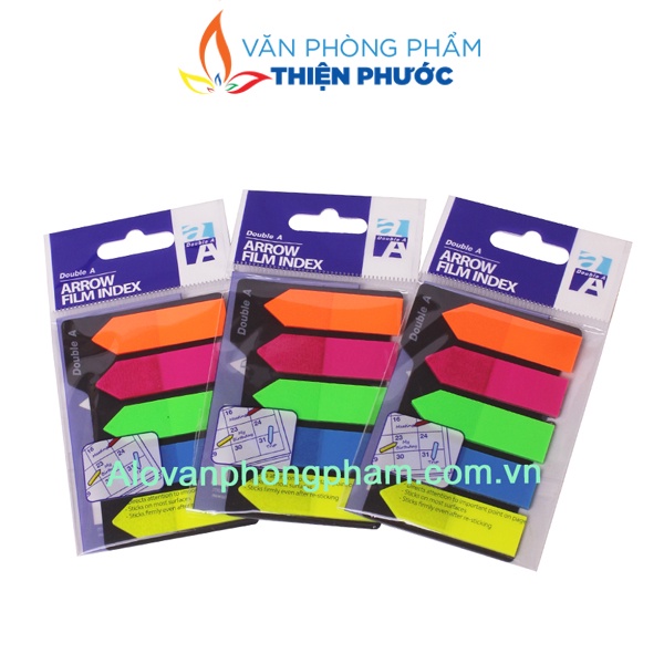 Giấy Note Double A ghi chú 5 màu nhựa - phân trang mũi tên THIỆN PHƯỚC