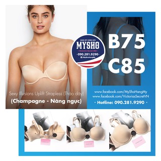 Áo Lót  tháo dây dòng Sexy Illusion màu nude, hồng, đen, nâng ngực, multiway - A75, B75, B80, C85