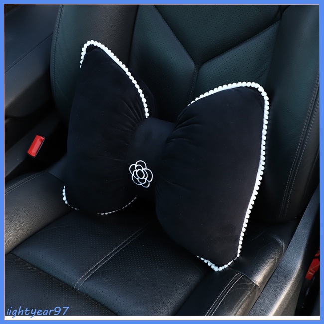 Gối Tựa Đầu Hình Nơ Bằng Lông Nhung Gắn Ghế Ngồi Xe Hơi