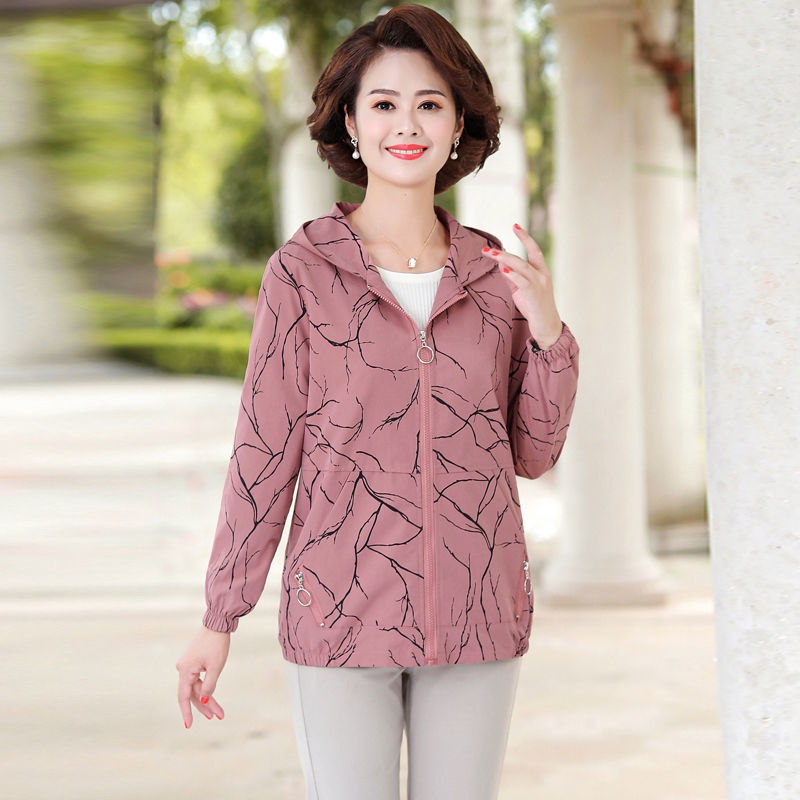 Áo Khoác Mỏng Dáng Ngắn Phong Cách Phương Tây Thời Trang Xuân Thu Dành Cho Phụ Nữ Trung Niên