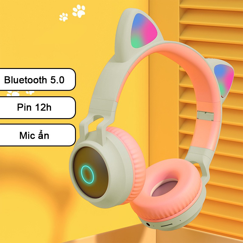 HÀNG CAO CẤP -  Tai nghe gaming tai mèo bluetooth âm thanh nổi sống động tic hợp mic tiện lợi - bảo hành 24 tháng.  - Hà | BigBuy360 - bigbuy360.vn