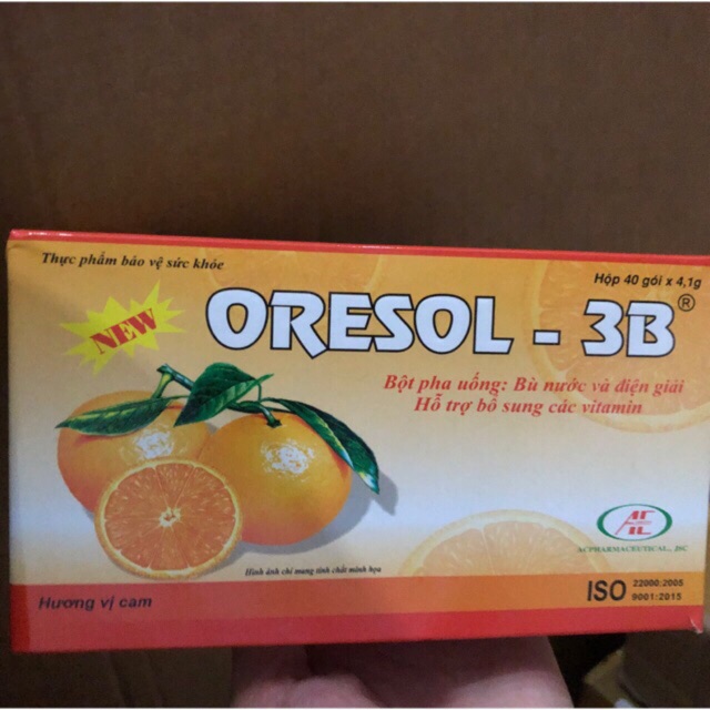 Oresol 3B bù nước và điện giải cho cơ thể (hộp 40 gói)