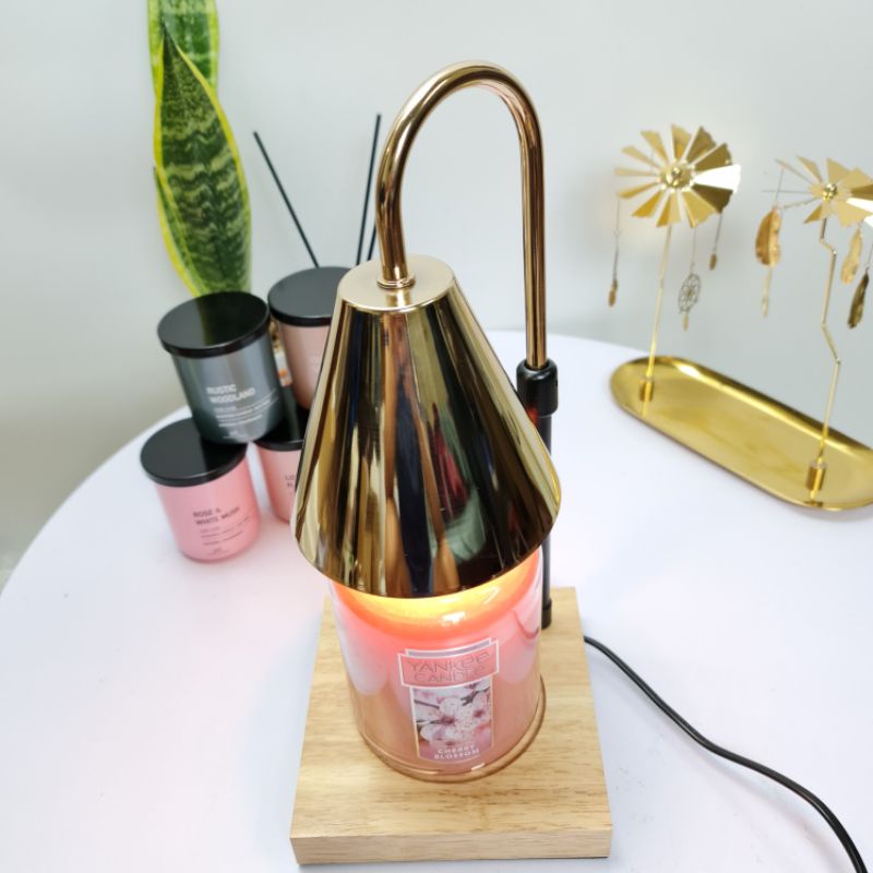 Đèn đốt nến thơm - Phụ kiện nến thơm BBW, Yankee, Candle Cup - Đế gỗ chỉnh cao thấp