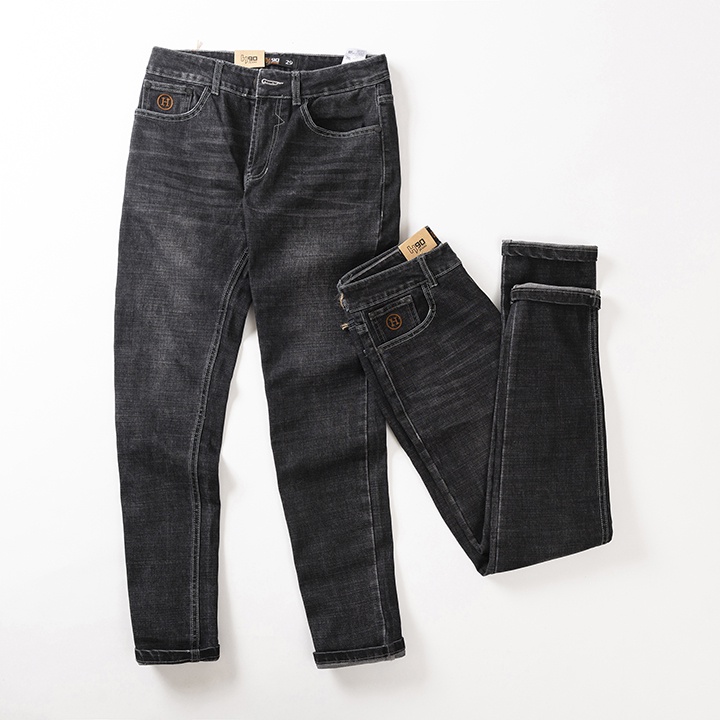 Quần jean skinny nam cao cấp H90 màu đen chất co giãn trẻ trung J081 | BigBuy360 - bigbuy360.vn