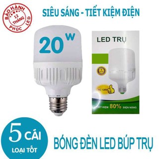 Bộ 5 bóng đèn led trụ 20W siêu sáng tiết kiệm điện