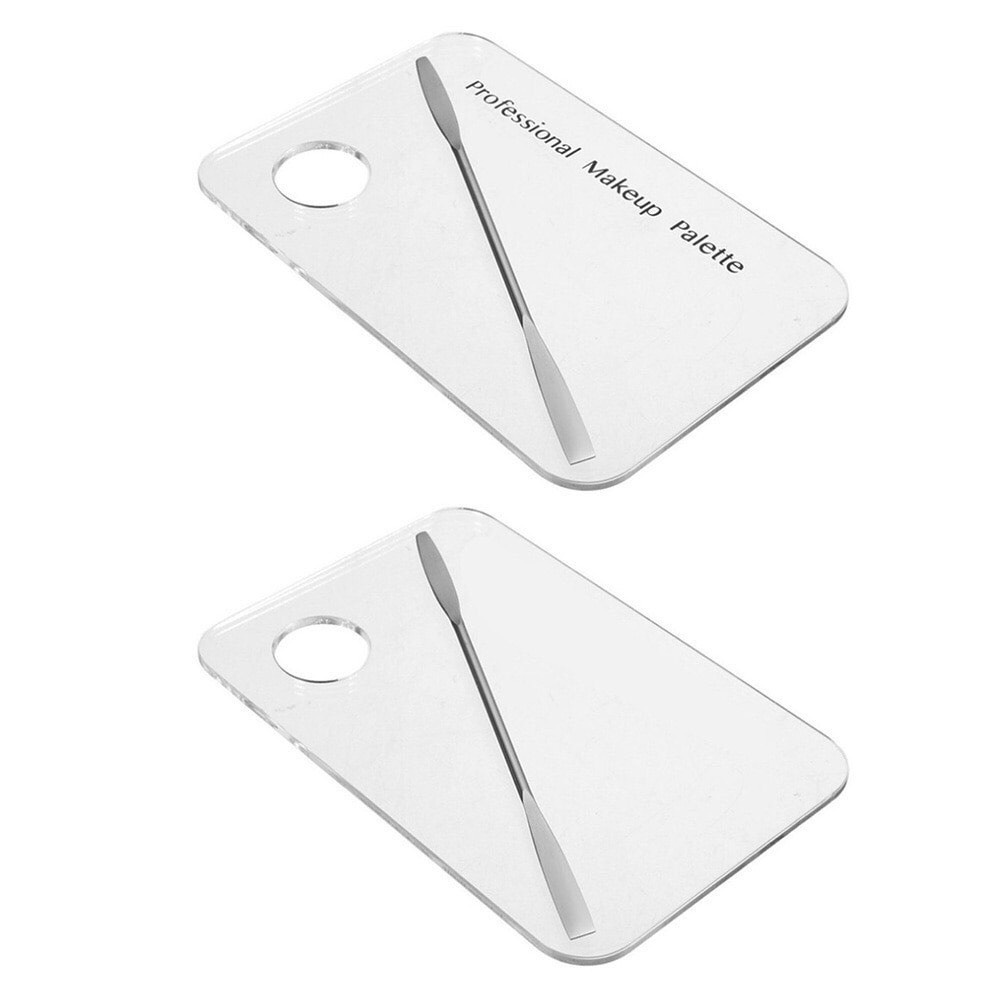 Bảng Pha Màu Và Que Trộn Kem Nền -Son - Màu Mắt Hình Tròn , Vuông , Bầu Dục