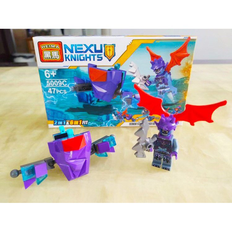 Đồ chơi lắp ráp non lego Xếp mô hình Nexo Knights Heima 5009 hiệp sĩ Lance Aaron tương lai trưng bày trọn bộ 6 hộp