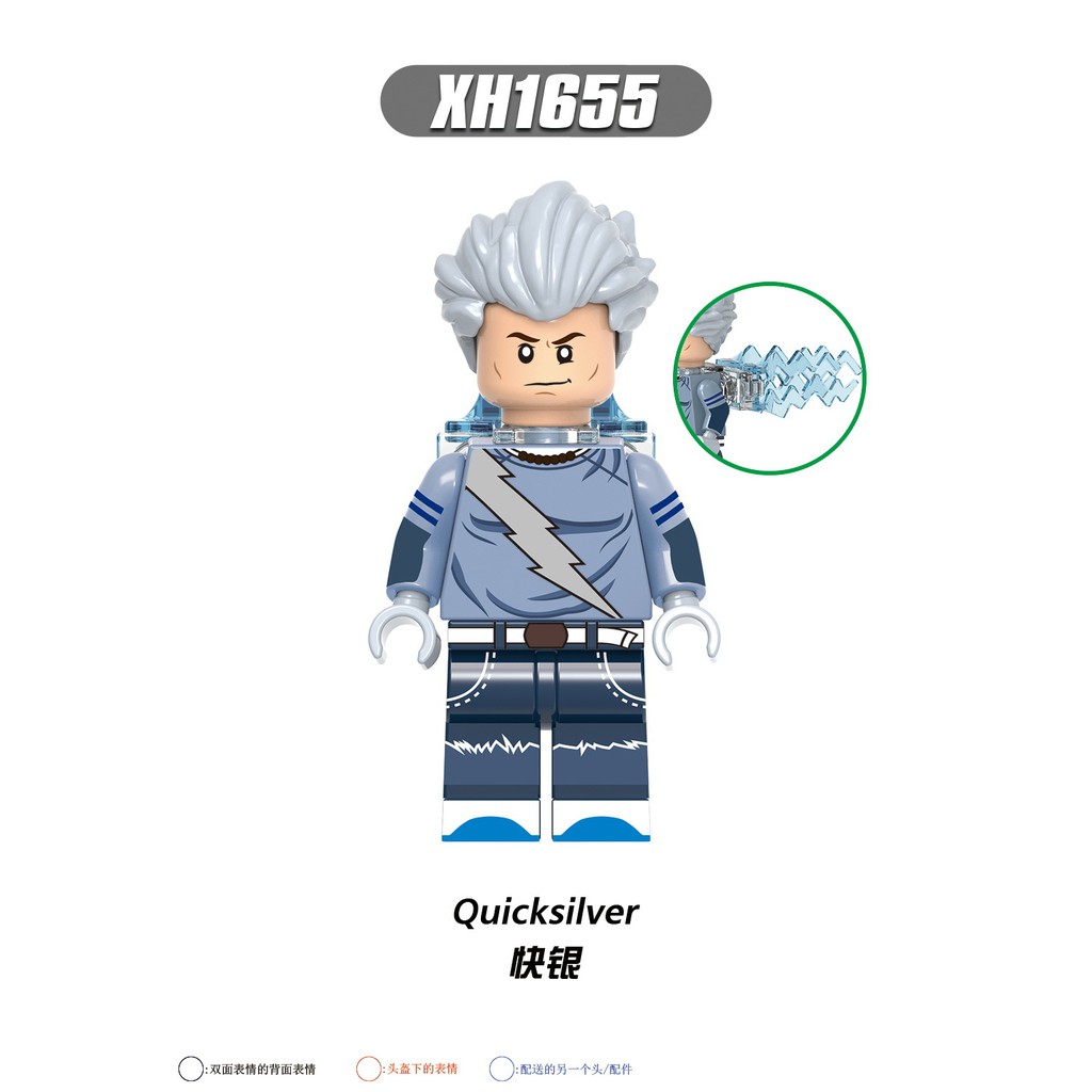 Minifigures Các Mẫu Nhân Vật Siêu Anh Hùng Marvel DC MCU Comic Visio Quicksilver Spectrum Speed Wiccan X0306