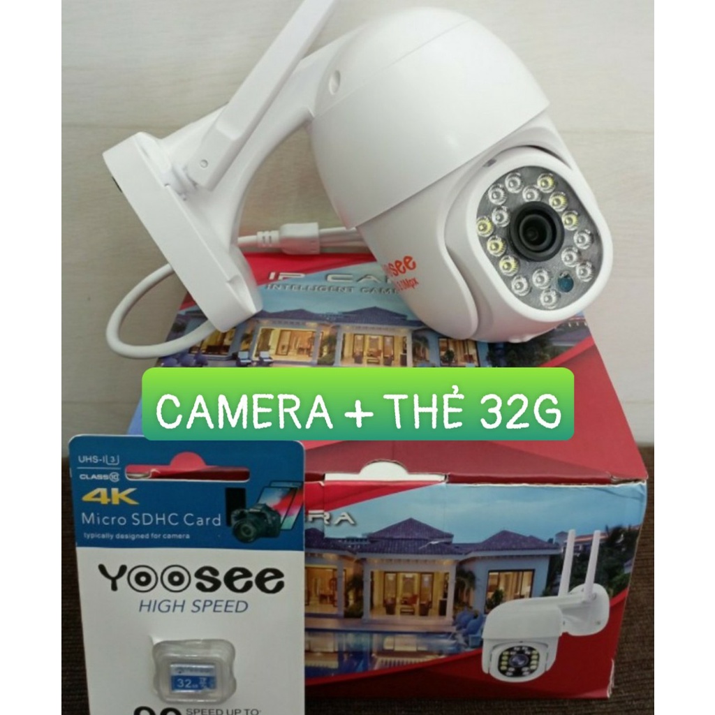 Camera IP Yoosee PTZ ngoài trời 1080p xoay 360 độ, chống nước, báo động chống trộm, ban đêm có màu