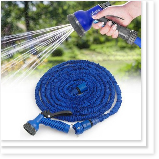 vòi xịt rửa tăng áp lực nước co giãn tự động sịt nước tưới cây, rửa xe đa năng 15m