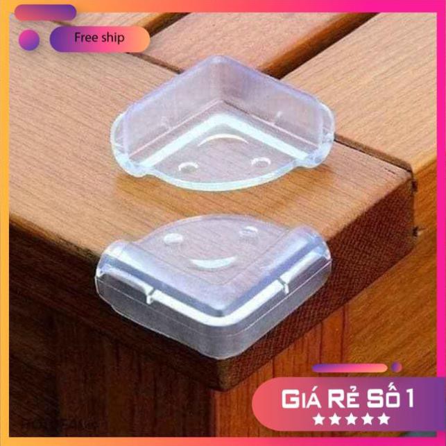 [Bán giá Rẻ] Combo 4 bịt cạnh bàn silicon góc vuông an toàn cho trẻ nhỏ