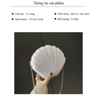 Túi đeo chéo hình con sò cá tính