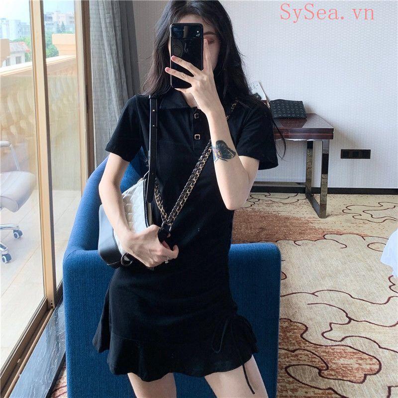 Đầm Chữ A Tay Ngắn Màu Hồng | BigBuy360 - bigbuy360.vn