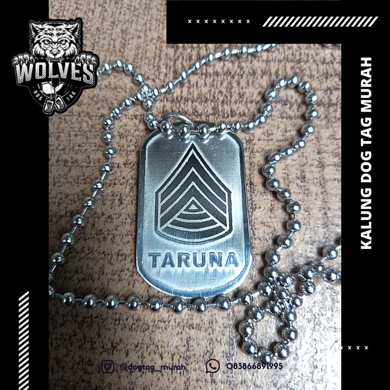 Taruna Dây Chuyền logo Dog tag Quân Đội