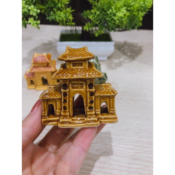Mô hình nhà, tháp, tam quan mini trang trí bể cá, non bộ