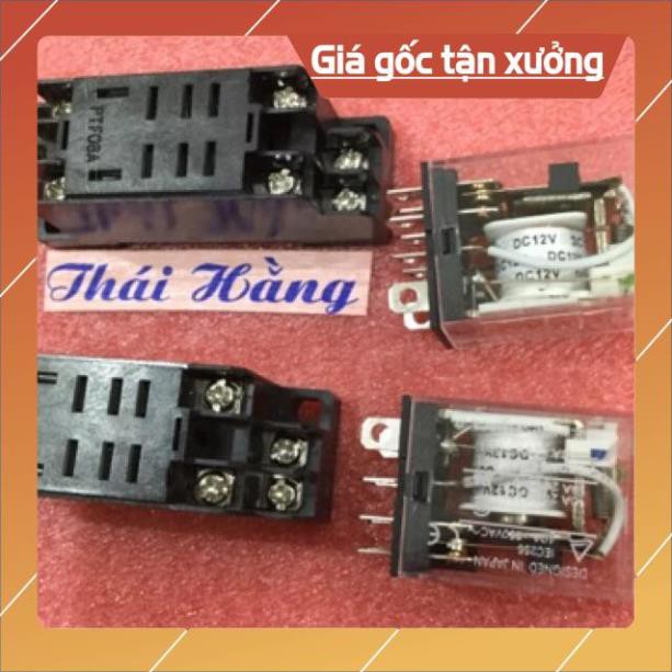 . Relay trung gian 12V-8 chân -10A(2 bộ ) ..