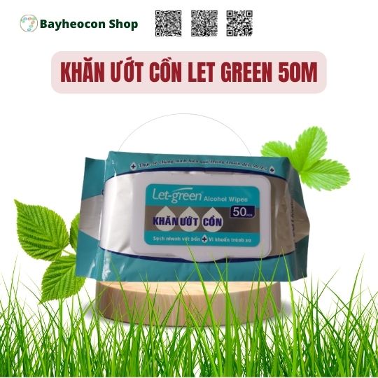 Combo 10 gói Khăn giấy ướt Cồn Let Green 50M