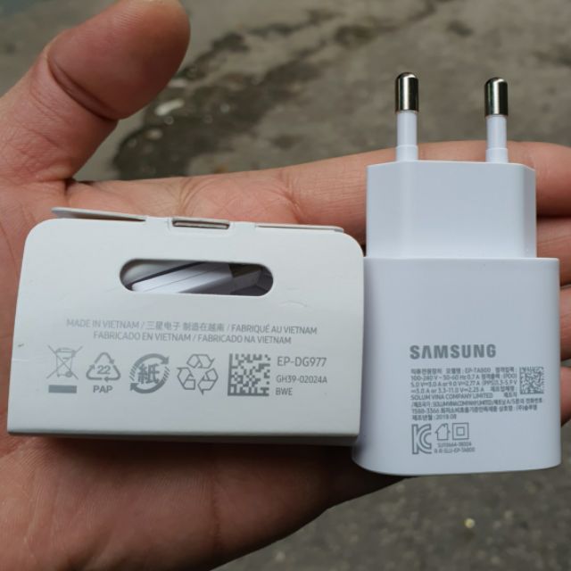Sạc siêu nhanh 25W EP-TA800 cho Samsung Galaxy S10 5G - Note 10 Seri - S21 Seri - Z Flip 3 - Z Fold 3 - Hàng chính hãng