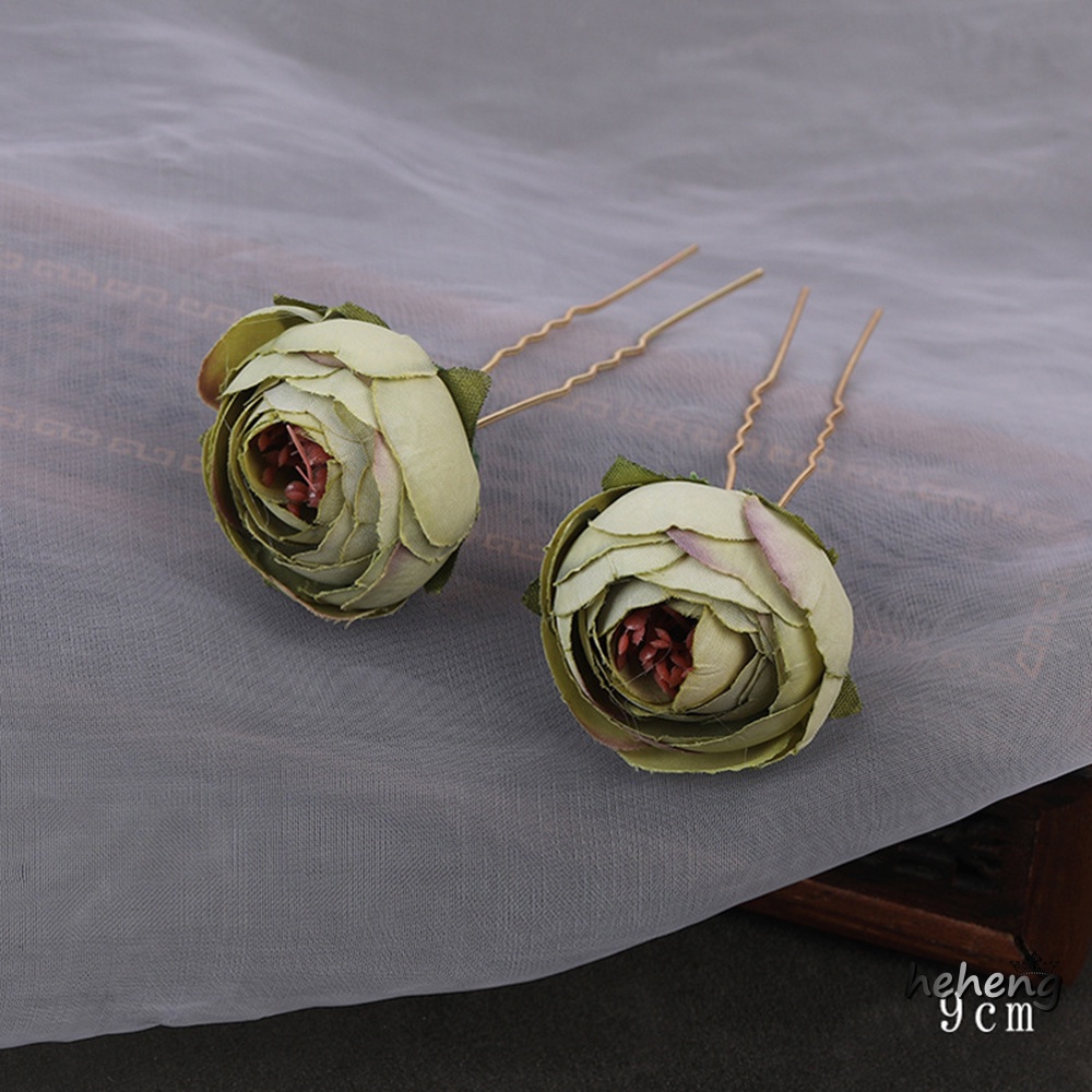 Bộ 2 Kẹp Tóc Hợp Kim Hình Chữ U Chống Trượt Không Gây Dị Ứng