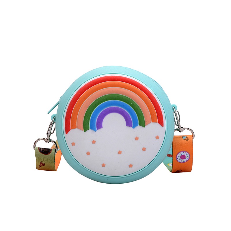 Túi Đeo Chéo Hình Bánh Donut Bằng Silicon Phong Cách Công Chúa Dễ Thương Cho Bé Gái