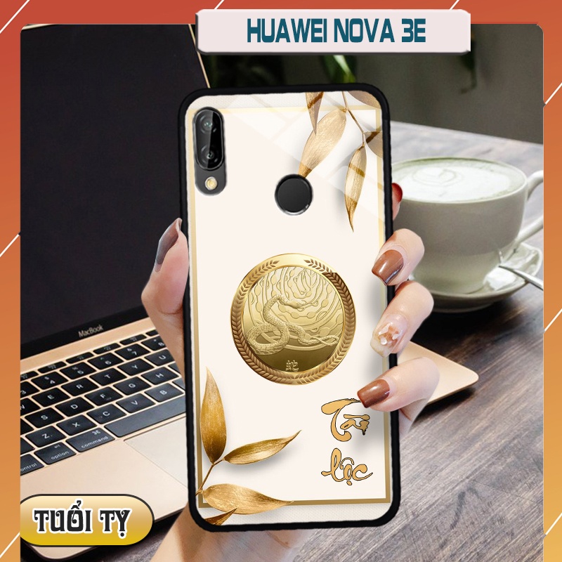 Ốp lưng kính 3D 12 con giáp Huawei NOVA 3E