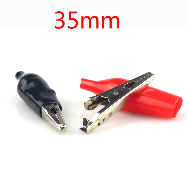 Combo 5 đôi kẹp cá sấu các cỡ từ 2.5-4.5cm (5 đỏ + 5 đen)