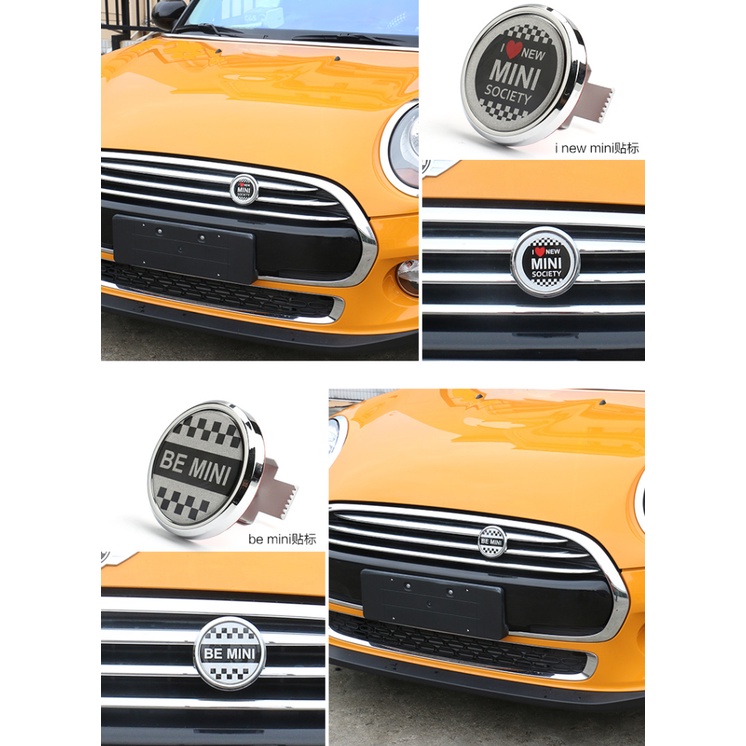 Thích hợp cho MINI cooper Hood Lưới Tiêu Chuẩn Kim Loại Sửa Đổi Xe Tiêu Chuẩn COUNTRYMAN CLUBMAN Bảng Tên