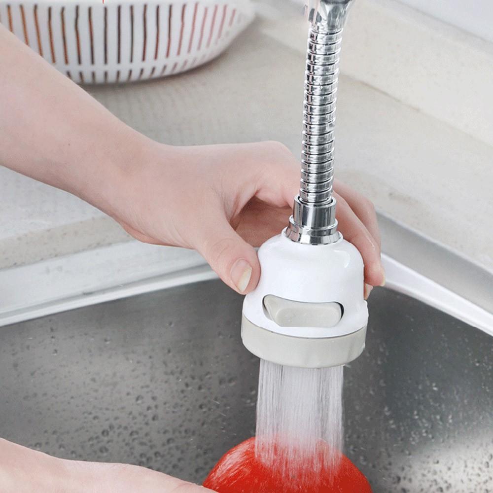 Bộ Đầu Vòi Tăng Áp Dài Xoay 360 Độ Chất Liệu Inox Cao Cấp Đầu Nối Vòi Rửa Bát 3 Chế Độ Phun Tặng Kèm Ren Chuyển Đổi