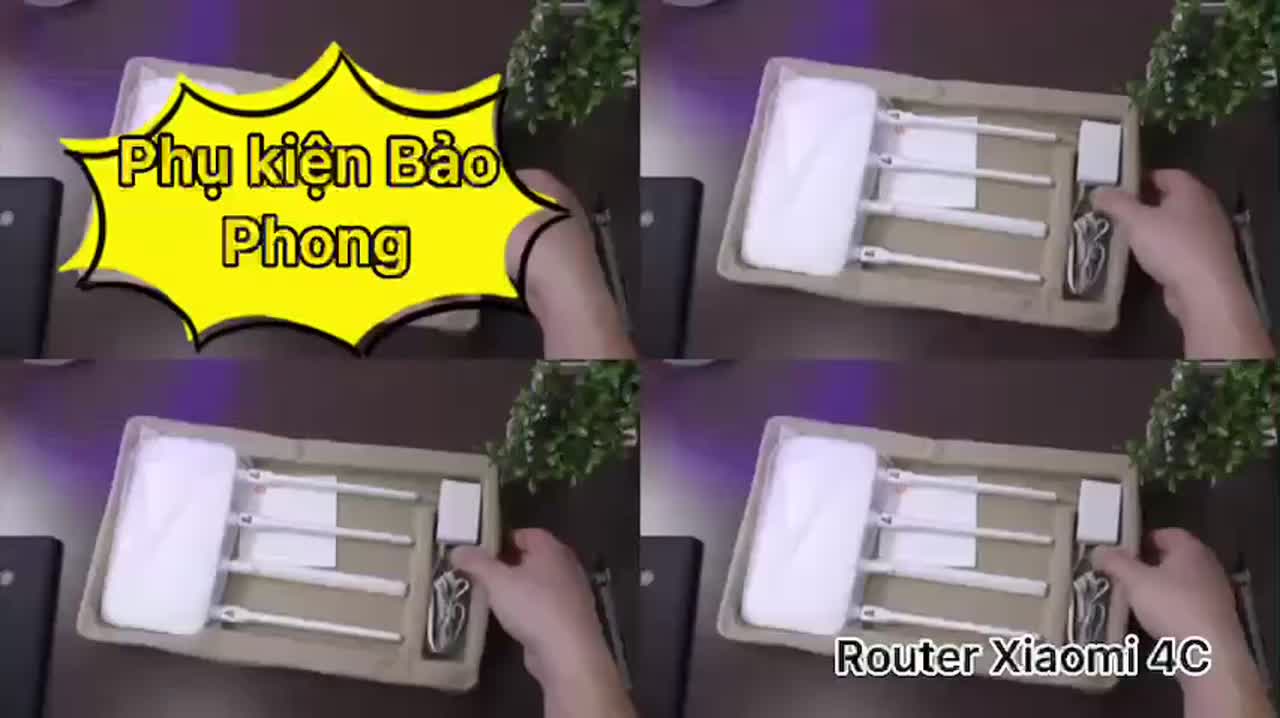 Modem WiFi Xiaomi 4C 4 Râu Router R4CM - BH 1 năm - Phát xuyên tường bảo mật truyền tín hiệu mạng mạnh internet ăng ten | BigBuy360 - bigbuy360.vn